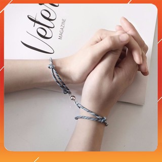 [TẶNG HỘP CAO CẤP] Vòng Tay Đôi Nam Nữ Núi Biển - Vòng Tay Cặp Dây Dệt Thủ Công Tuyệt Đẹp