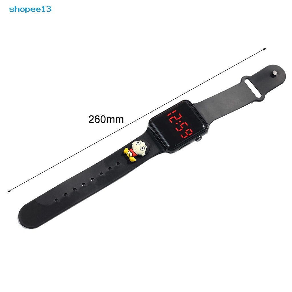 Đồng Hồ Đeo Tay Mặt Vuông Họa Tiết Hoạt Hình Sáng Tạo Cho Bé