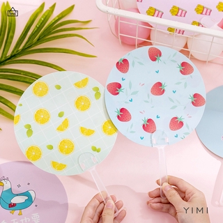 Quạt Cầm Tay Mini Hình Tròn Họa Tiết Hoạt Hình Sáng Tạo