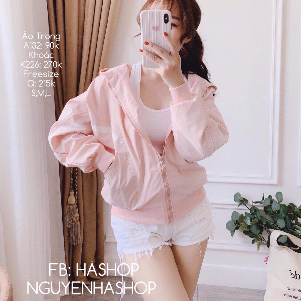 [Mã FAMAYWA giảm 10K đơn 50K] Áo khoác dù nữ 1 xọc phối dây khoen cá tính ( 3 màu đỏ, đen, trắng) | BigBuy360 - bigbuy360.vn