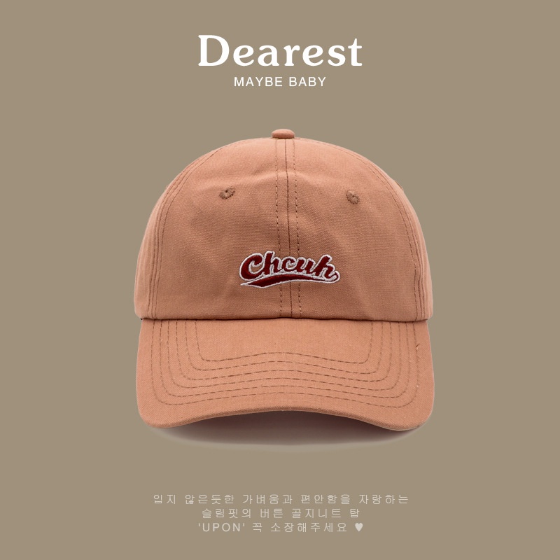 Mũ lưỡi trai họa tiết thêu chữ Cheuh nhiều màu sắc cho nam nữ