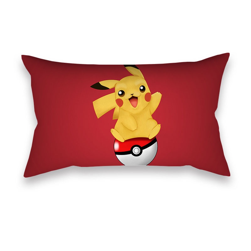 Vỏ Gối Chữ Nhật In Hình Pokémon 50X30Cm