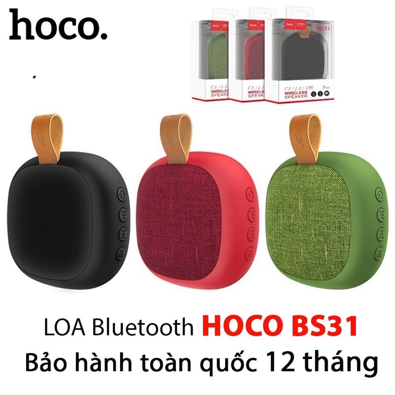 ✔️CHÍNH HÃNG ✔Loa Bluetooth cầm tay mini Hoco BS31 Bright sound Wireless V4.2WT-pin 600mAh Chống nước -BẢO HÀNH 12 THÁNG