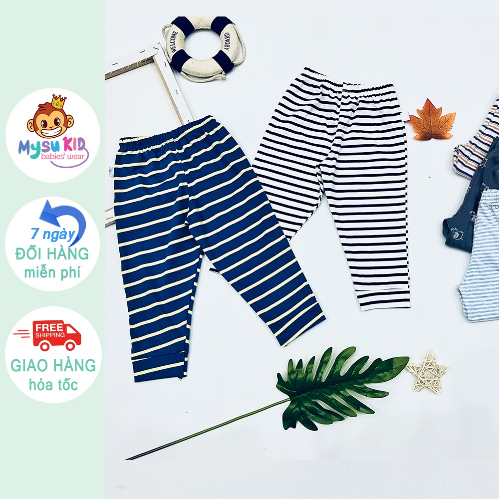 Quần dài cotton cho bé trai Mysu kids mỏng mềm mát chống muỗi từ 8-27kg