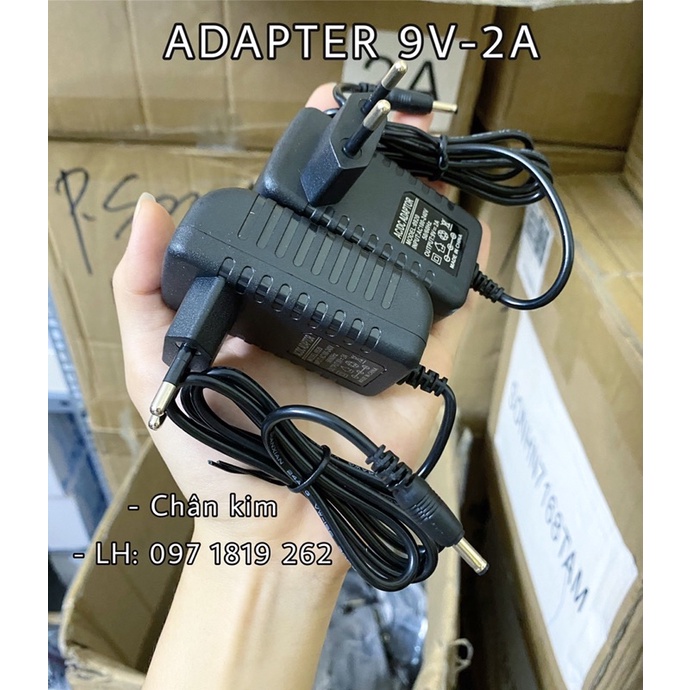 Nguồn Sạc Loa Kéo Mini 9v 2A chân kim Dùng sạc cho loa kéo