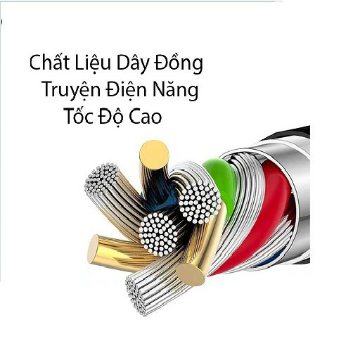CÁP SẠC ĐA NĂNG 3 TRONG 1-- Micro USB-Type C-DÂY DÙ SIÊU BỀN-MÀU NGẪU NHIÊN