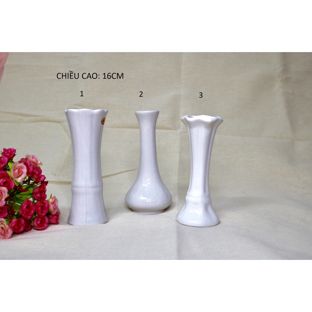 Bình hoa sứ trắng phong cách hiện đại châu Âu