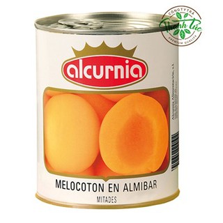 Trái Đào Ngâm Nước Đường Alcurnia Lon 850gr
