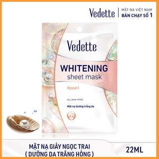 ❤️ MẶT NẠ GIẤY TRẮNG DA NGỌC TRAI 22ml VEDETTE