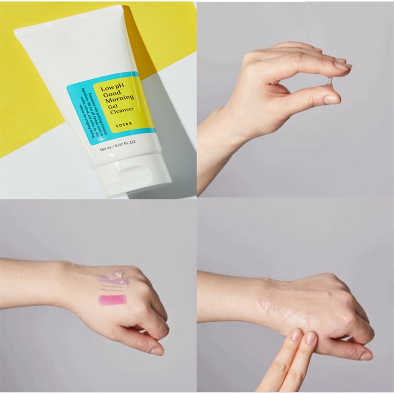 Sữa rửa mặt dạng gel COSRX 150ml chiết xuất trà xanh độ pH thấp sử dụng buổi sáng