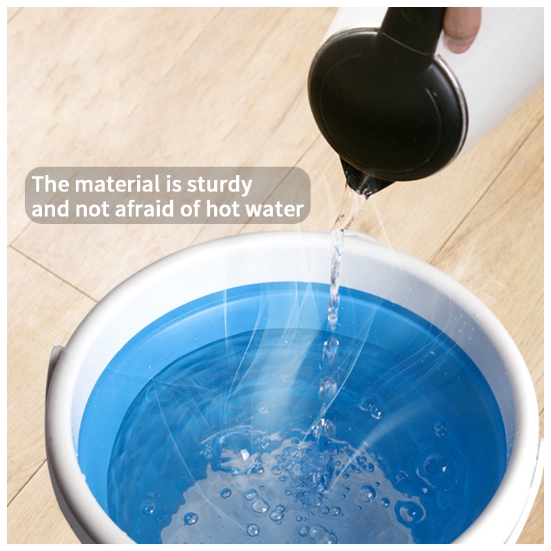 Xô đựng nước SEAMETAL rửa xe hơi bằng silicone 5L gấp gọn lại được tiện lợi