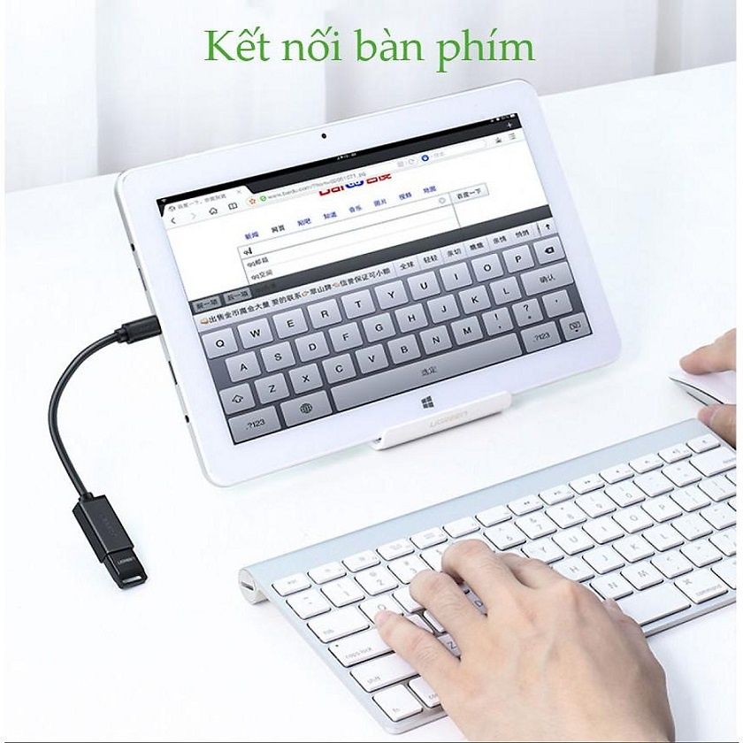 Cáp chuyển USB Type-C sang USB 2.0 chuẩn A cổng âm chính hãng Ugreen 30175