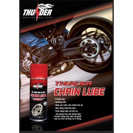 Bộ vệ sinh, dưỡng sên/ xích xe và bàn chải Thunder 400ml