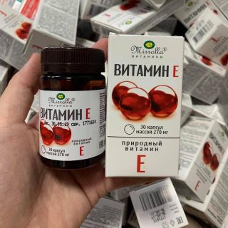 Vitamin E mirrolla đỏ nga 270mg hộp 30viên  đẹp da