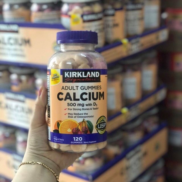 Kẹo bổ sung Canxi Kirkland Signature Calcium 500mg +D3 120 viên