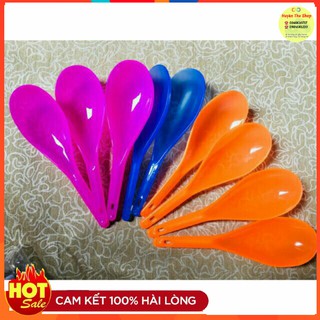 Sỉ 10 thìa nhựa múc cơm canh - Thìa nhựa màu Song Long