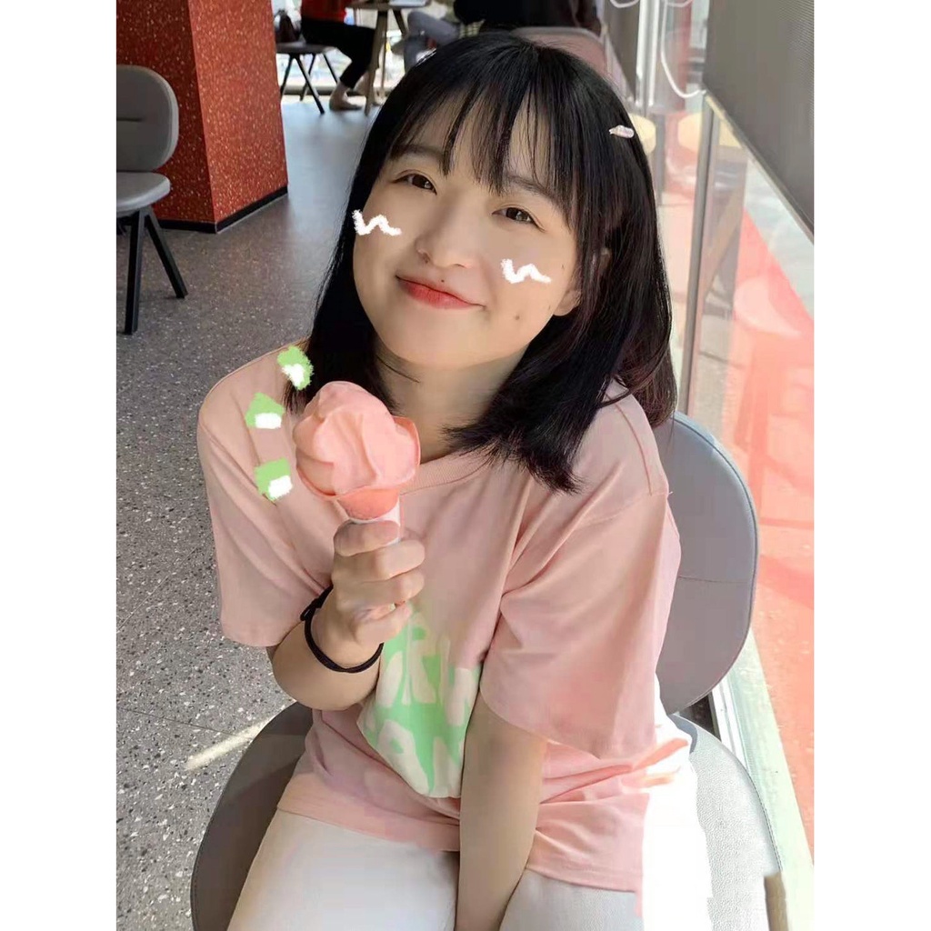 Áo Thun 100% Cotton Tay Ngắn Dáng Rộng Thiết Kế Mới Thời Trang Mùa Hè Dành Cho Nữ