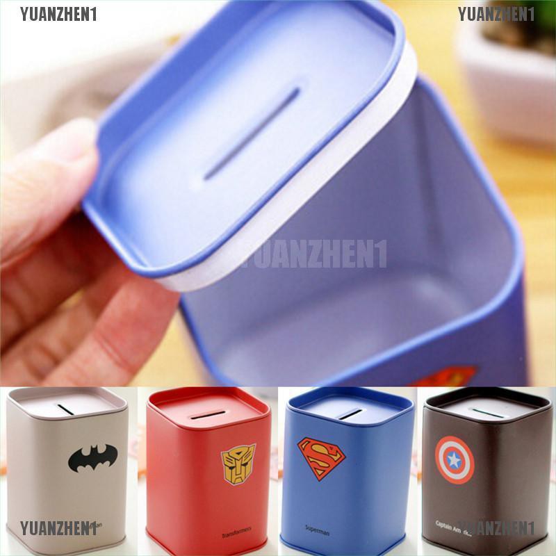 [YUANZHEN1] Hộp Đựng Tiền Tiết Kiệm Hình Batman Superman Siêu Nhân Cho Bé Làm Quà Sinh Nhật