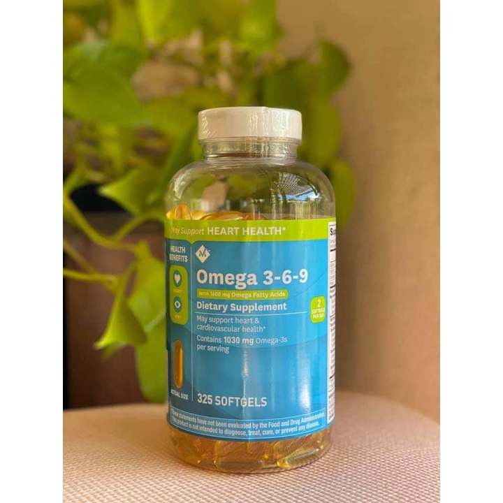 Viên Uống Omega 369 Supports Heart Health Member’s Mark 325 viên (Mẫu mới) - Nhập khẩu Mỹ
