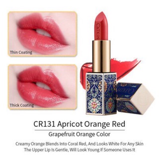 CATKIN- Son nội địa Trung - Son lì có dưỡng Moisturizing Lipstick CO131 Apricot Orange Red - Đỏ cam