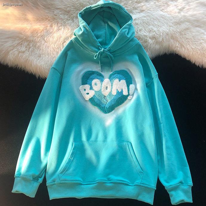 Áo Khoác Hoodie Dáng Rộng Cỡ Lớn 300kg Kiểu Hàn Quốc Thời Trang Mùa Thu Cho Các Cặp Đôi
