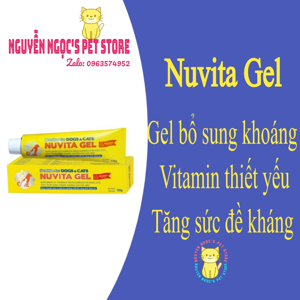 NUVITA GEL Dinh Dưỡng Vemedim Thức ăn bổ sung vitamin, khoáng cho chó mèo