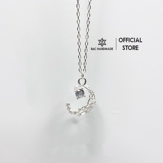 Dây chuyền Bạc Handmade.Vòng cổ trăng sao lấp lánh bạc nguyên chất-Bạc Handmade