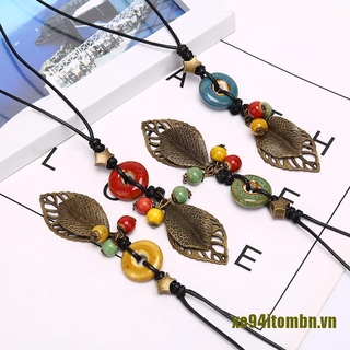 Vòng Cổ Hạt Gốm Phong Cách Dân Tộc Thời Trang Cho Nữ