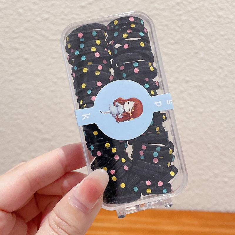 60/90 Dây Buộc Tóc Bản Rộng Co Giãn Màu Sắc Phong Cách Hàn Quốc Cho Bé