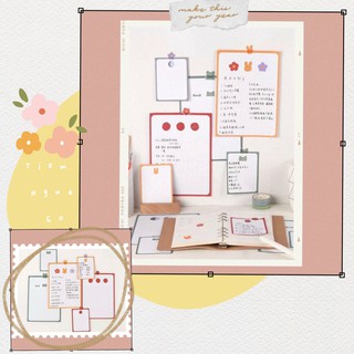 Set Note ghi chú học tập + hình dán Stickers - Tiệm Ngựa Gỗ