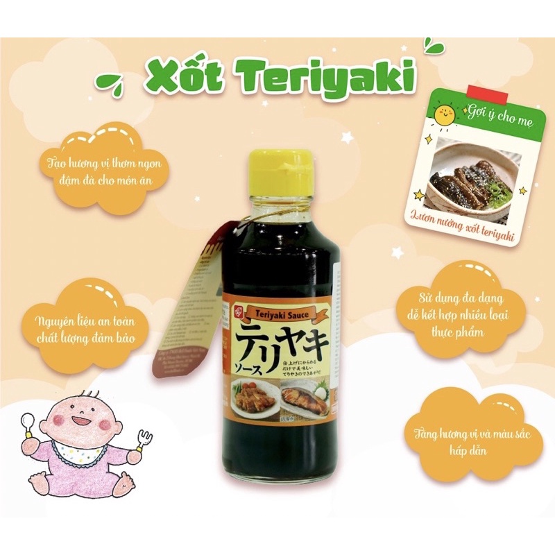 Sốt Teriyaki Nhật Bản cho bé ăn dặm từ 12 tháng - 250ml