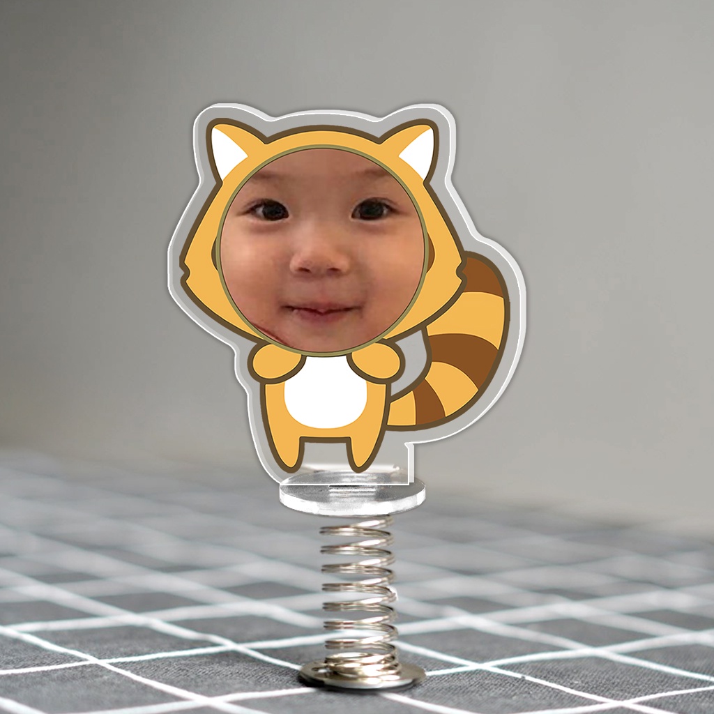 Standee lò xo lắc lư đáng yêu trong suốt đế dính trang trí in theo yêu cầu chibi