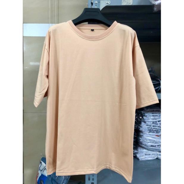 Áo phông tan trơn form rộng tay lỡ - áo over tan - tan tee New