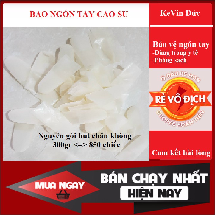 Bao ngón tay cao su Nhám đầu không đai