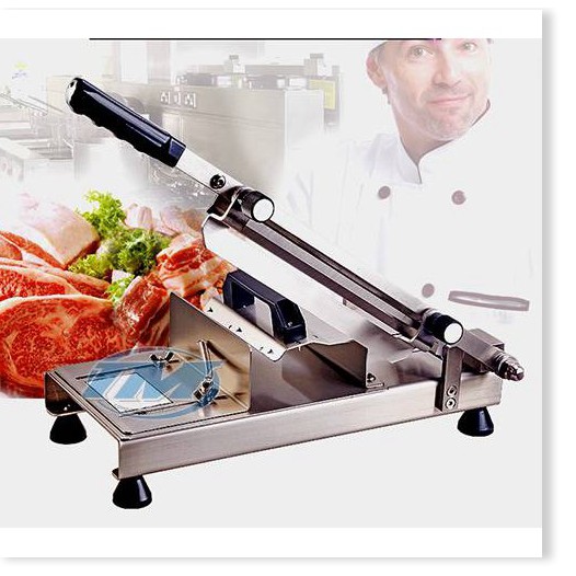 Máy cắt thịt BH 1 THÁNG   Dao cắt thịt, thái thịt đông lạnh đa năng, thiết kế nhỏ gọn, chất liệu cao cấp 7341