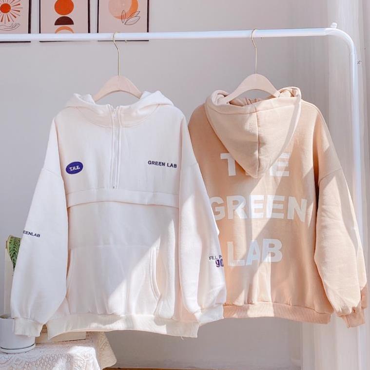 HOODIE khoá nửa chữ lưng