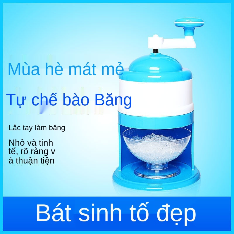 Máy bào đá gia đình Trẻ nhỏ Máy sinh tố bằng tay mini Máy làm đá bào bằng tay Máy làm đá bào bằng tay Sponge Đá bào Máy