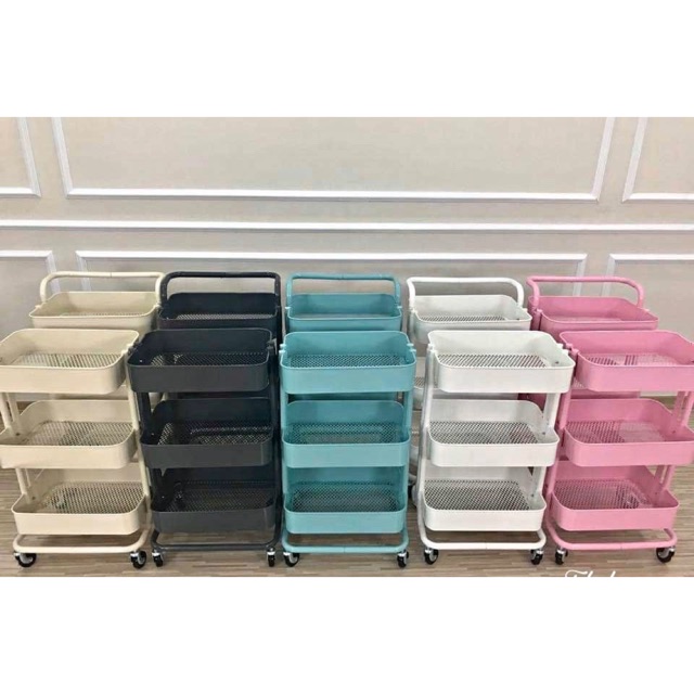 KỆ ĐA NĂNG 3 TẦNG IKEA CÓ BÁNH XE- CHÍNH HÃNG