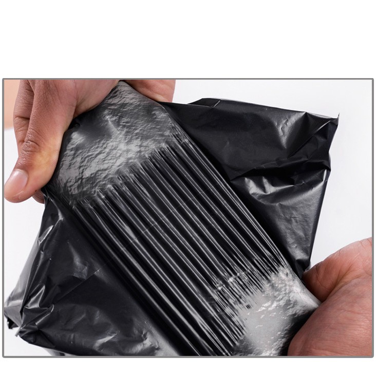 Túi nilong đóng gói hàng niêm phong dán miệng ,băng keo chắc chắn nhiều size- màu đen size 15x20cm 50 túi