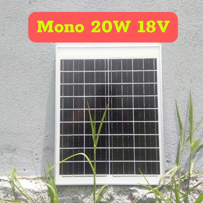 🔥 Mono 20W 18V🔥 Tấm Pin Năng Lượng Mặt Trời Mini Mono 20W