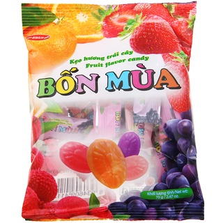 Kẹo 4 mùa hương trái cây Bibica 70g bịch nhỏ