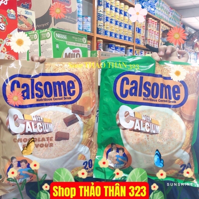 Date T03/2025- Ngũ Cốc Dinh Dưỡng Calsome Canxi Vị Sôcôla / Vị Vanila 500g