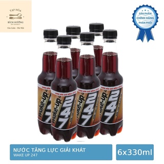 Nước Giải Khát Tăng Lực Wake Up 247 Vị Cà Phê 6x330ml lốc 6 Chai