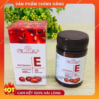 Vitamin E Đỏ Chính Hãng Nga MIRROLLA Hàm Lượng 270mg Và 400mg Giúp Làm Đẹp Da, Sáng Da, Giúp Da Căng Bòng, Trống Lão Hóa