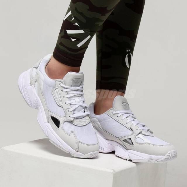 adidas falcon triple white