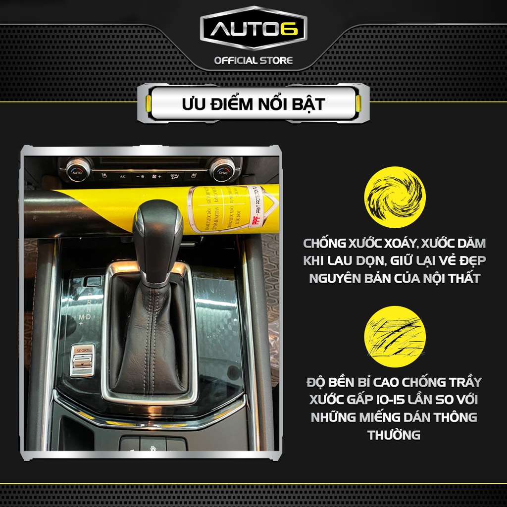 Bộ 5 chi tiết Film PPF trong suốt dán xe MAZDA CX5 2018-2023 chống xước bảo vệ nội thất ô tô - AUTO6