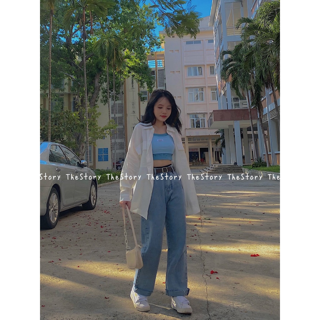 [STR] Quần jean dài kèm nịt Q543