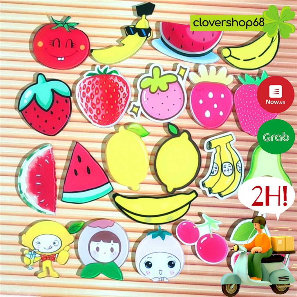 Huy Hiệu/ Ghim Cài Áo, Balo, Túi Xách Mẫu Trái Cây Đáng Yêu   Clovershop68