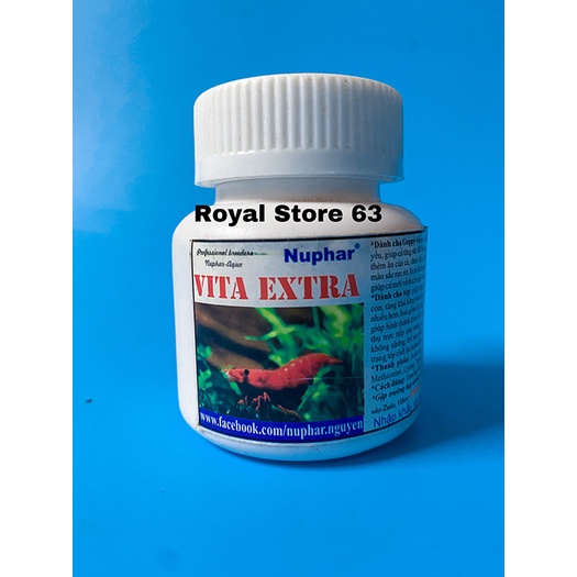 Vita Extra Nuphar bổ sung Vitamin tổng hợp cho cá cảnh tôm tép (70gram)