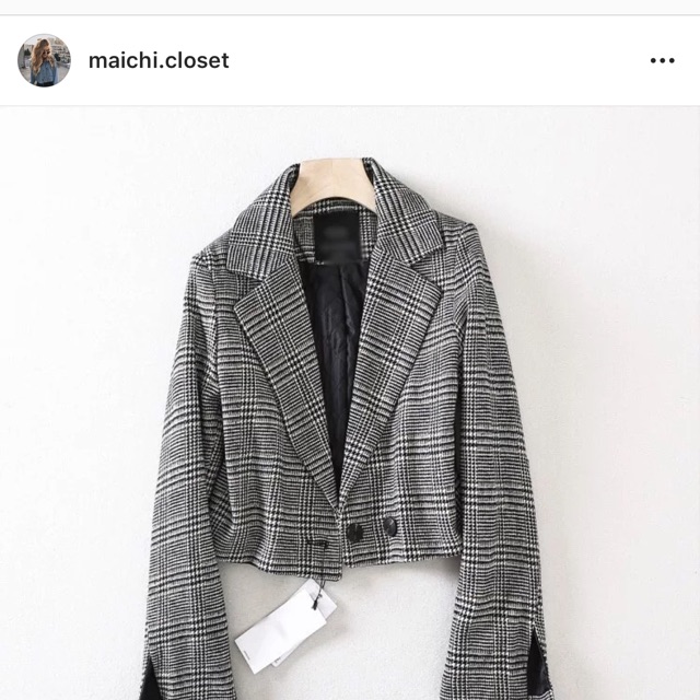 Áo khoác blazer kẻ